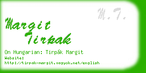 margit tirpak business card